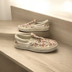 Vans classic slip on Vintage Floral Marshmallow Rose